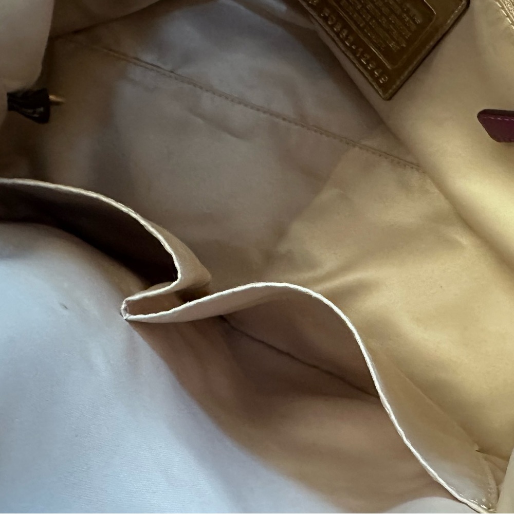 Coach purple satchel - gently used - Picture 6 of 8